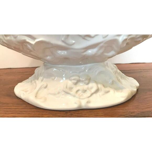 ELPA ALCOBACA Made in Portugal Ivory Large Centerpiece Vase Roman Theme - Picture 5 of 9